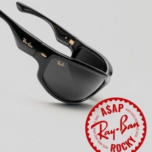 ASAP ROCKY x Ray-Ban Ultra Wrap 003 Next Generation Glossy Black Sunglasses NEW